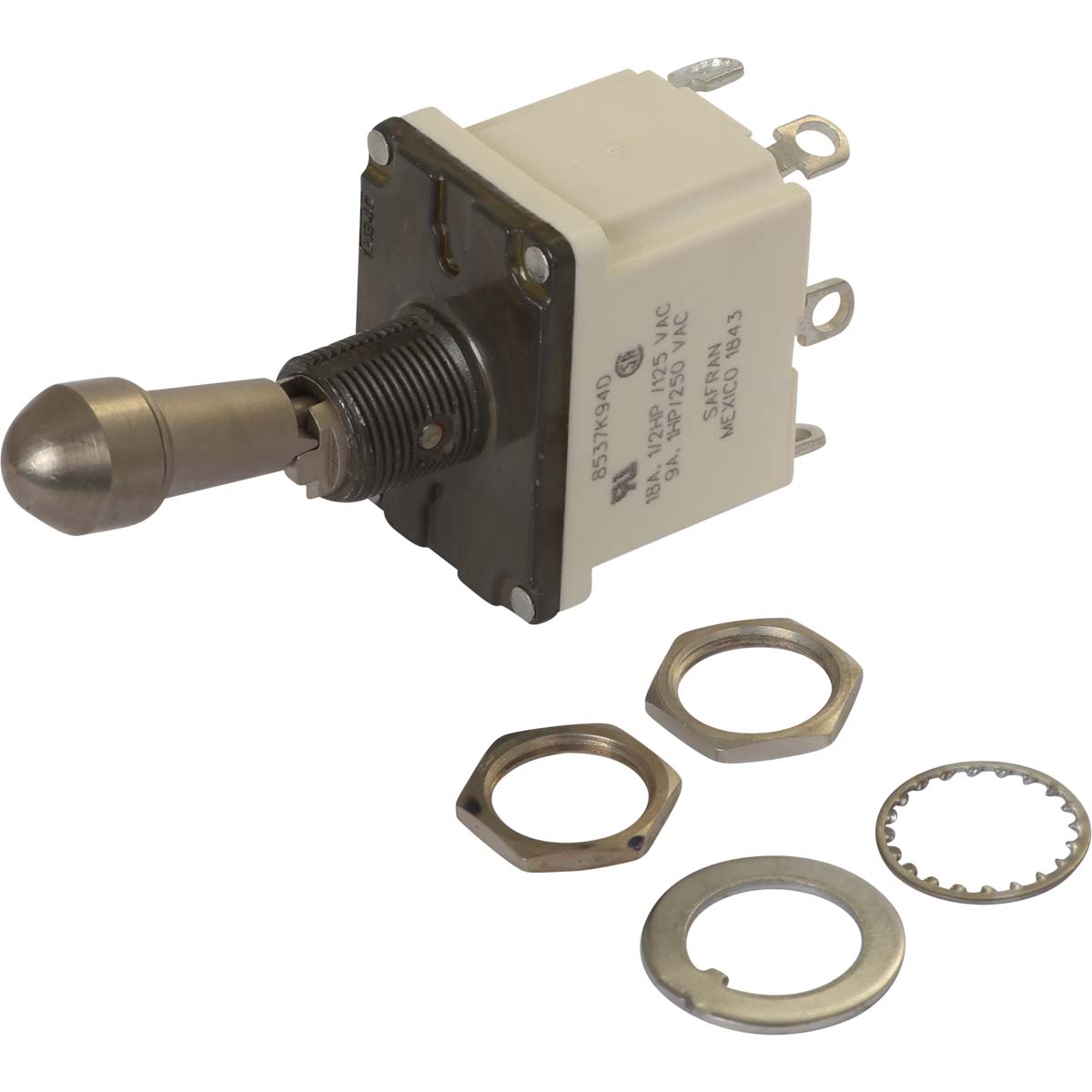 Kippschalter, Rast-Rast, 2-polig, mit Zugverriegelung Kippschalter, Rast-Rast, 2-polig, mit Zugverriegelung